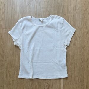 Reformation white Ribbed Tee